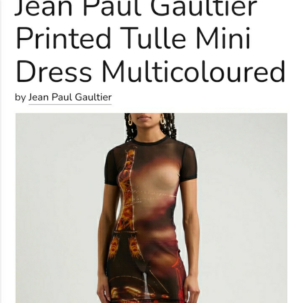 Jean Paul Gaultier Black and Red Mini Dress